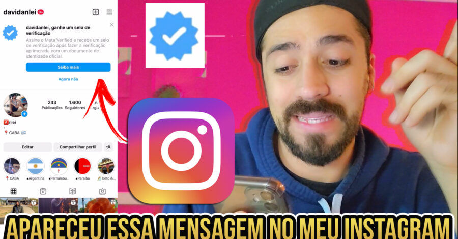😱 APARECEU PRA EU VERIFICAR MEU INSTAGRAM COM O SELO AZUL