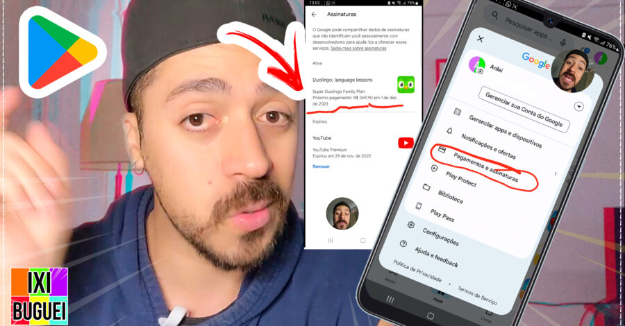 ONDE VER NA PLAYSTORE DATAS DE VENCIMENTO DE APLICATIVOS COM ASSINATURA MENSAL OU ANUAL