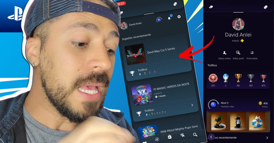 COMO MUDAR DE COR, APARÊNCIA DO PS APP ( Playstation )
