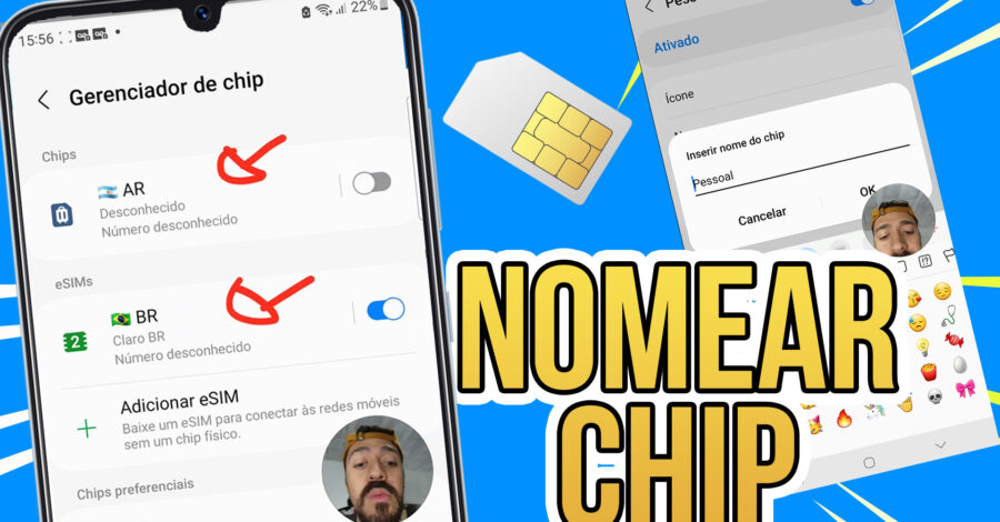 COMO NOMEAR CHIP DE CELULAR EM TELEFONE COM 2 CHIPS ( Gerenciador de chip )
