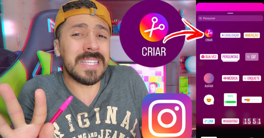 ✂️ INSTAGRAM : NOVA FUNÇÃO CRIAR ( figurinha da tesoura ) como funciona pra criar nos stories