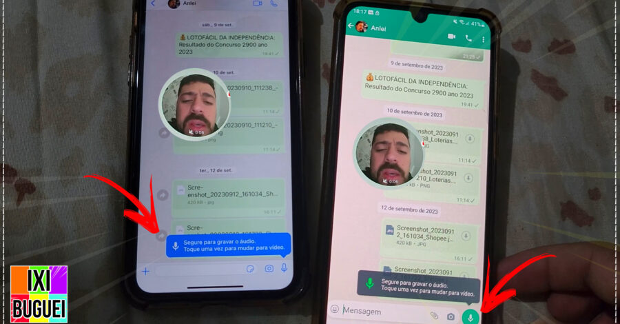 WHATSAPP : NÃO APARECE OPÇÃO DE ENVIAR MENSAGEM DE VÍDEO ( BOLINHA COM IMAGEM DA CÂMERA E ÁUDIO )