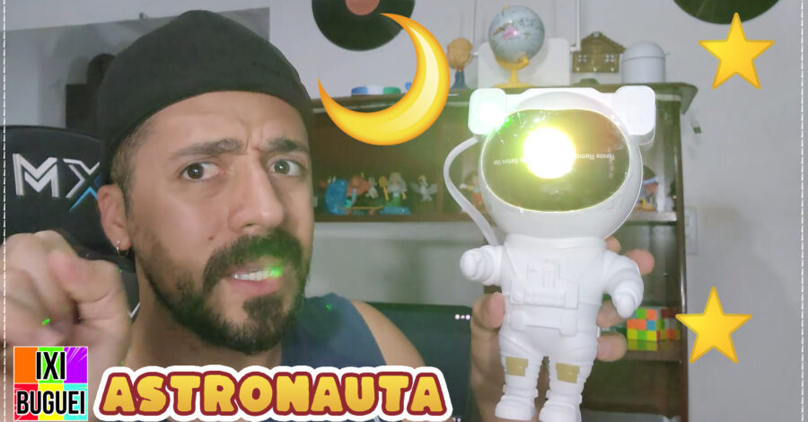 ASTRONAUTA PROJETOR DE LUZ ESTRELAS, GALÁXIA ( UNBOXING + CONHECENDO )