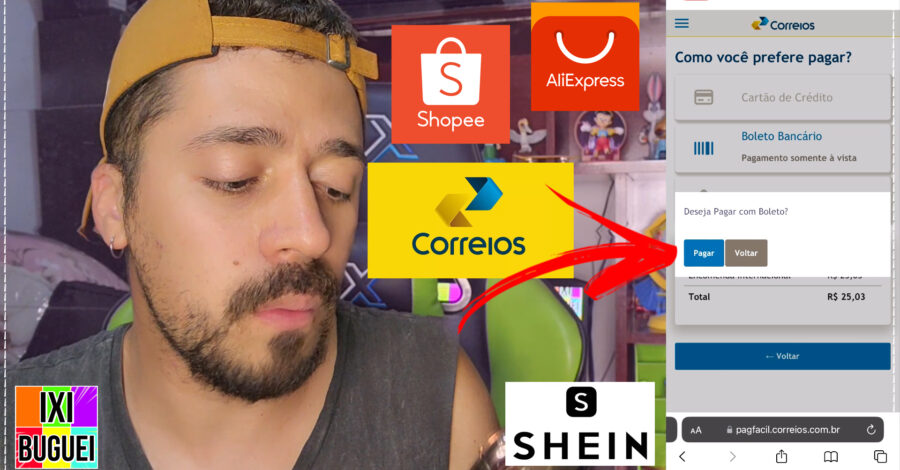 COMO EMITIR O BOLETO DE PAGAMENTO DE PRODUTO QUE FOI TAXADO PELOS CORREIOS