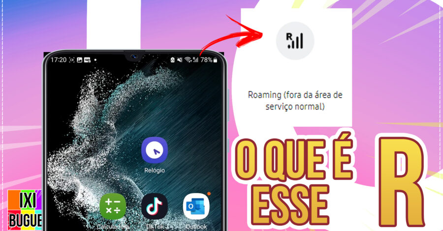 O que significa a letra R que apareceu no ícone de rede do meu celular nas notificações