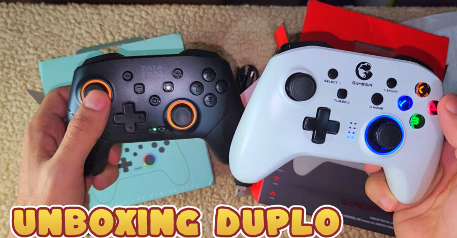 UNBOXING DE DOIS CONTROLES GAMER MAIS TOPS QUE JÁ COMPREI ( Datafrog S80 e Gamesir T4 PRO )