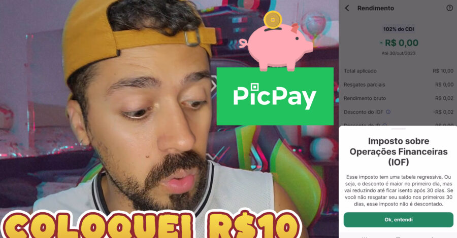 💰 QUANTO RENDEU R$10 REAIS NO MEU COFRINHO DA PICPAY EM 7 DIAS?