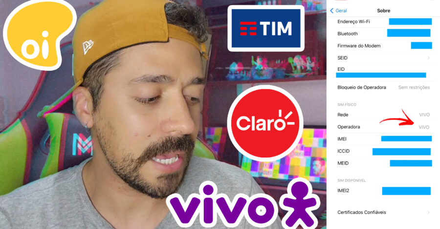 COMO SABER QUAL OPERADORA É MEU CHIP ( oi, vivo, claro, tim ) PELAS CONFIGURAÇÕES ( iphone ios )