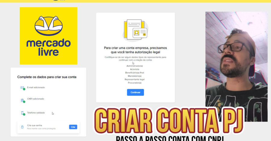 COMO CRIAR UMA CONTA PJ NO MERCADO LIVRE ( conta com cnpj para empresa )