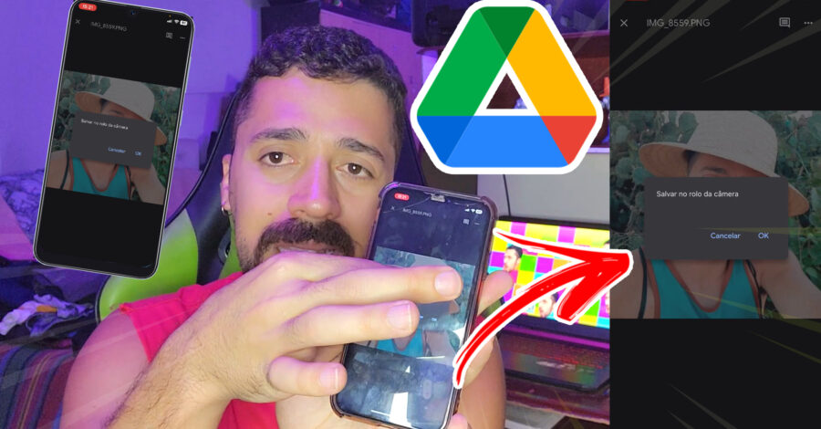 COMO SALVAR FOTO DO GOOGLE DRIVE NA GALERIA DE FOTOS DO TELEFONE CELULAR IPHONE ( rolo da câmera )