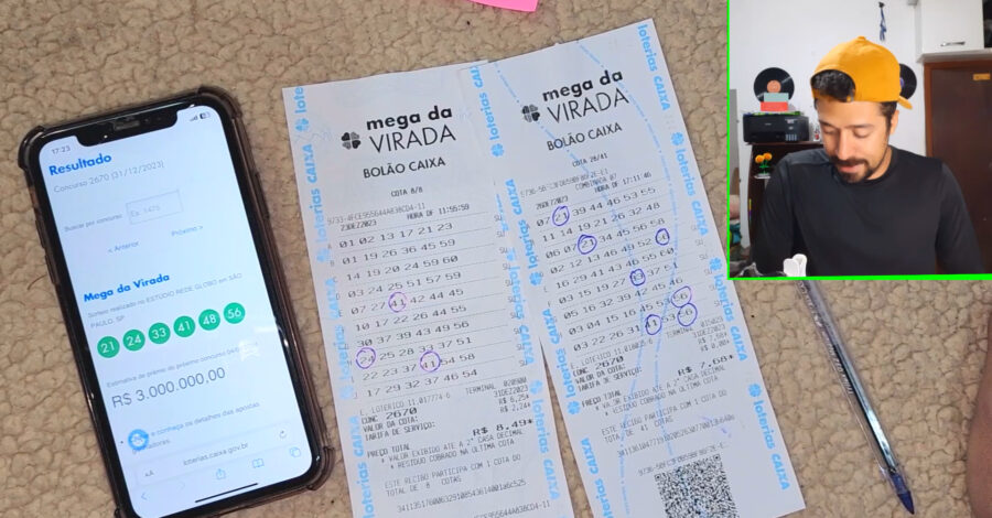 🍀 MEGA SENA DA VIRADA : CONFERINDO BOLÃO COM 6 NÚMEROS