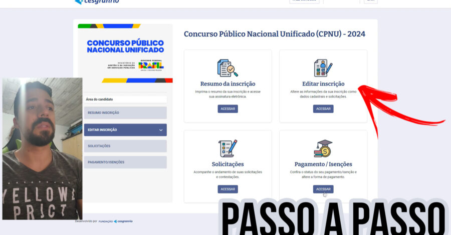 COMO FAZER INSCRIÇÃO PARA O CONCURSO PÚBLICO NACIONAL UNIFICADO ( passo a passo )