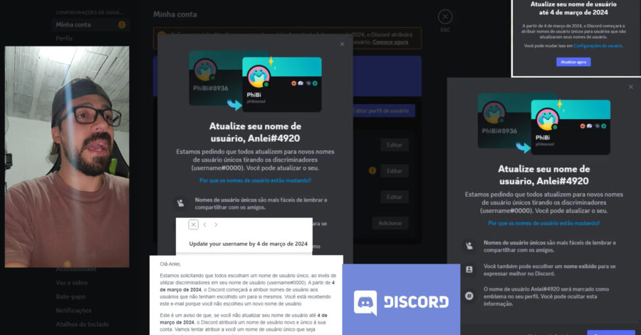 RECEBI E-MAIL DA DISCORD SOBRE NOME DE USUÁRIO ÚNICO – Update your username by 4 de março de 2024