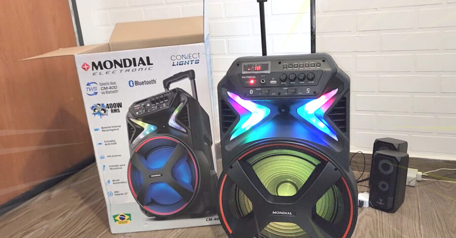 UNBOXING + Mostrando um pouco da Caixa Amplificada Mondial CM-400 400W