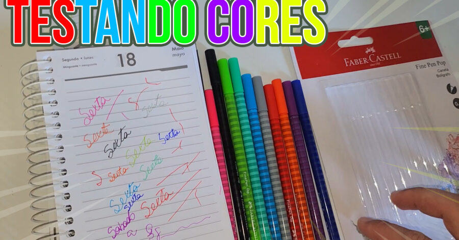 TESTANDO CORES: Canetas Ponta Fina, Fine Pen PoP da Faber-Castell, SM/FPP10 – SÃO BOAS?