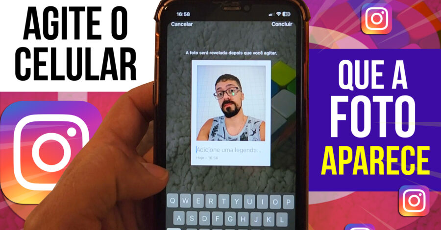 COMO COLOCAR FOTO AGITE SEU TELEFONE PARA VER NO INSTAGRAM STORY + MOLDURA
