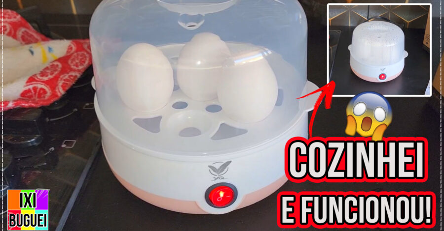 🥚 TESTANDO MEU NOVO COZEDOR DE OVOS E LEGUMES ELÉTRICO ( VAPOR ) FUNCIONA?