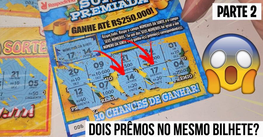 😱 GANHEI DUAS VEZES NA MESMA RASPADINHA ? 🍀 ( LOTERIA ) parte 2
