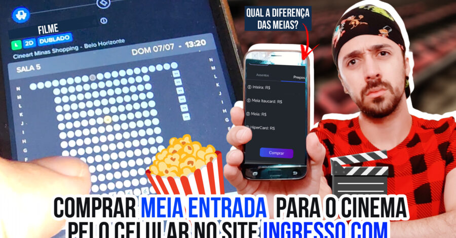 COMO COMPRAR MEIA ENTRADA PRA ASSISTIR FILME NO CINEMA NO SITE INGRESSO E QUAL A DIFERENÇA DAS MEIAS