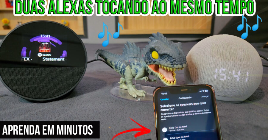 🔈🔈 COMO TOCAR DUAS ALEXAS AO MESMO TEMPO ( SINCRONIZAR MÚSICA NOS 2 ECHO DOT )