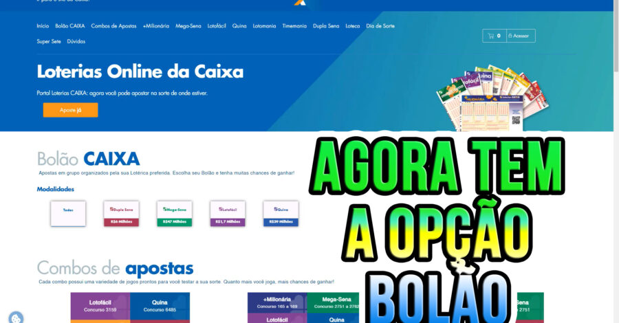 🍀 LOTERIA INFO: AGORA TEM COMO FAZER BOLÃO PELO SITE DA CAIXA OFICIAL