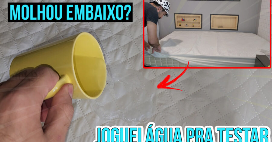 🛏️ JOGUEI ÁGUA NA CAPA DE COLCHÃO IMPERMEÁVEL, VAZOU ÁGUA NO COLCHÃO?