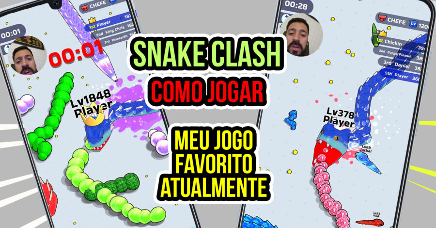 🐍 COMO JOGAR O JOGO SNAKE CLASH ( JOGO DA COBRINHA MUITO DIVERTIDO )
