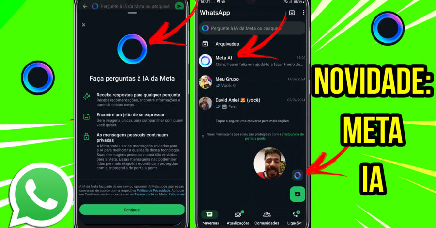 APARECEU UMA BOLINHA NO MEU WHATSAPP : FAÇA PERGUNTAS À IA DA META – META AI