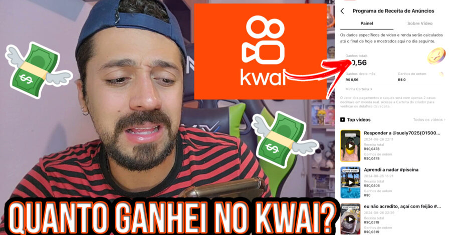 QUANTO GANHEI NA MONETIZAÇÃO DO KWAI POSTANDO VÍDEOS DURANTE MAIS OU MENOS 1 MÊS INTEIRO