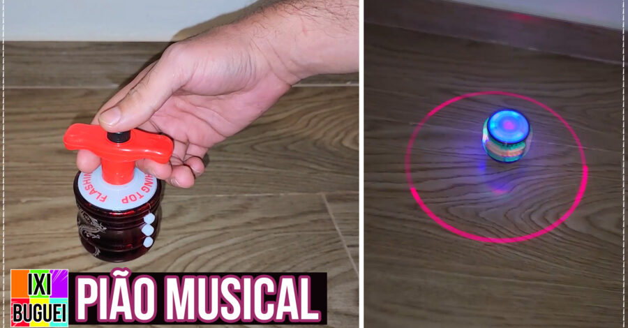 COMO FUNCIONA O PIÃO MUSICAL COM LUZES