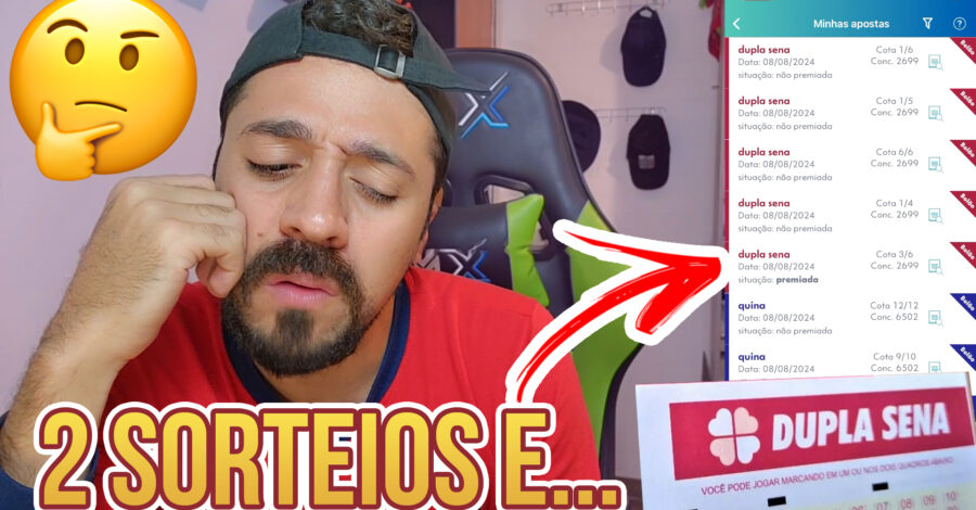 🍀 2 SORTEIOS… TENTANDO A SORTE NOS BOLÕES DA DUPLA SENA
