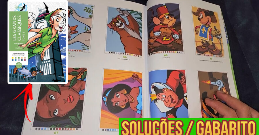 🎨 SOLUÇÕES / GABARITO do livro para colorir Les grands classiques Disney tome 2
