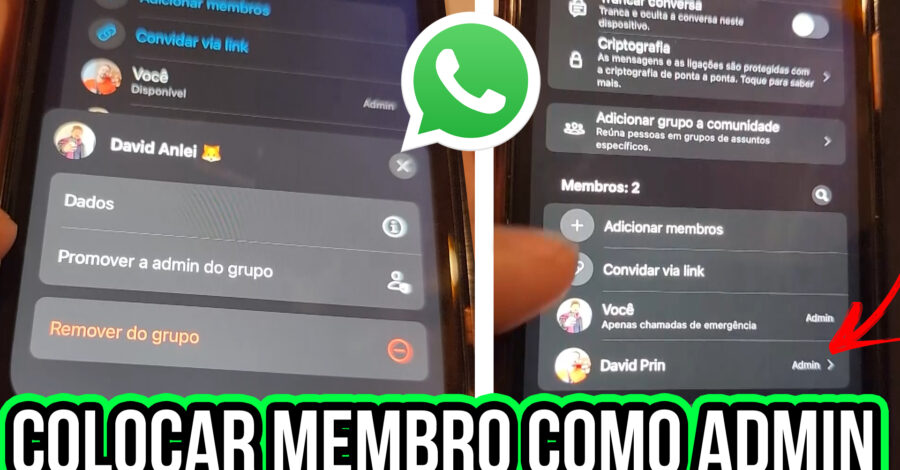 🟢 COMO ADICIONAR UM MEMBRO COMO ADMINISTRADOR DO GRUPO NO WHATSAPP