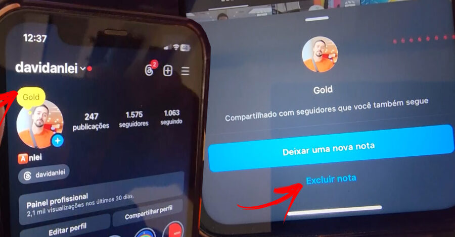 ❌ COMO EXCLUIR A NOTA DO INSTAGRAM QUE POSTEI DA COR AMARELA OURO ( GOLD ) ?