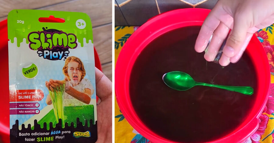O SLIME MAIS FÁCIL? COMO FAZER ? SÓ PRECISA DE ÁGUA E O PACOTINHO DE SLIME PLAY ( SEM ATIVADOR )