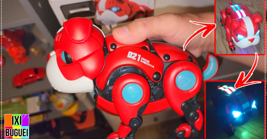 BRINQUEDO MAIS LEGAL QUE JÁ TIVE – CACHORRO BULLDOG QUE ANDA E TOCA MÚSICA ( DOG MECHA 021 )