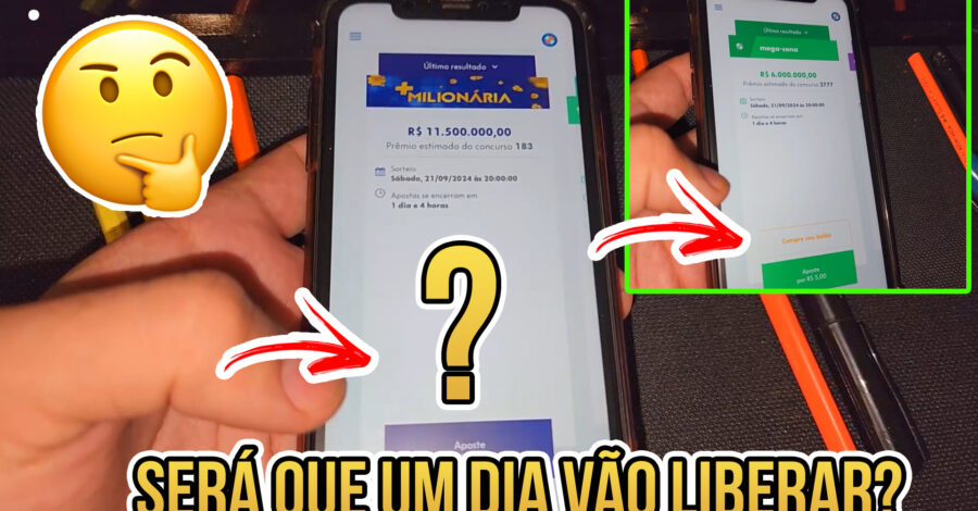 🤔 NÃO APARECE BOLÃO DA + MILIONÁRIA NO APP DAS LOTERIAS… 🍀 SERÁ QUE UM DIA VÃO LIBERAR?