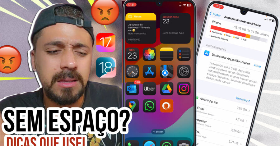 ✅ SEU IPHONE SEM ESPAÇO? DICAS PARA LIBERAR MEMÓRIA PARA INSTALAR A NOVA ATUALIZAÇÃO DISPONÍVEL