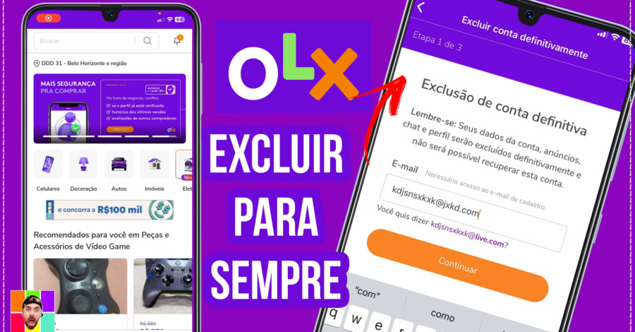 ❌ COMO EXCLUIR CONTA OLX PARA SEMPRE ( caminho para exclusão total )