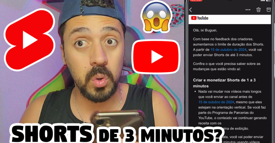 🔥 NOVIDADE YOUTUBE: VEM AI SHORTS 3 MINUTOS