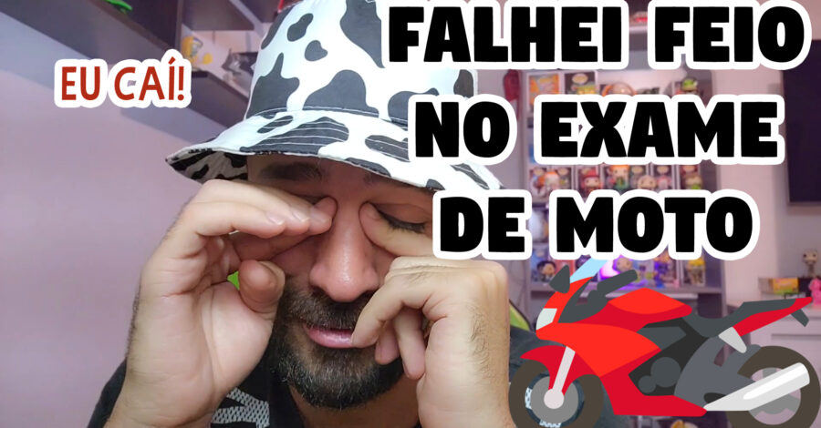 🏍️ FALHEI FEIO NO EXAME DE MOTO, EU CAÍ !
