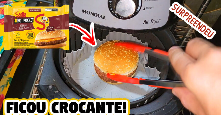 ✅ FIZ HAMBÚRGUER hot pocket NA AIR FRYER E DEU SUPER CERTO!!!