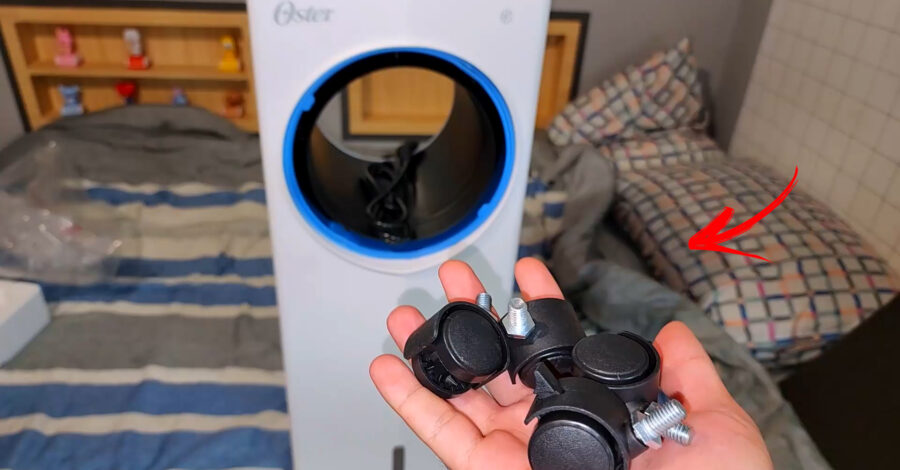 🛞 COMO COLOCAR AS RODINHAS NO Climatizador de Ar Oster Portátil 4 em 1 | Passo a Passo