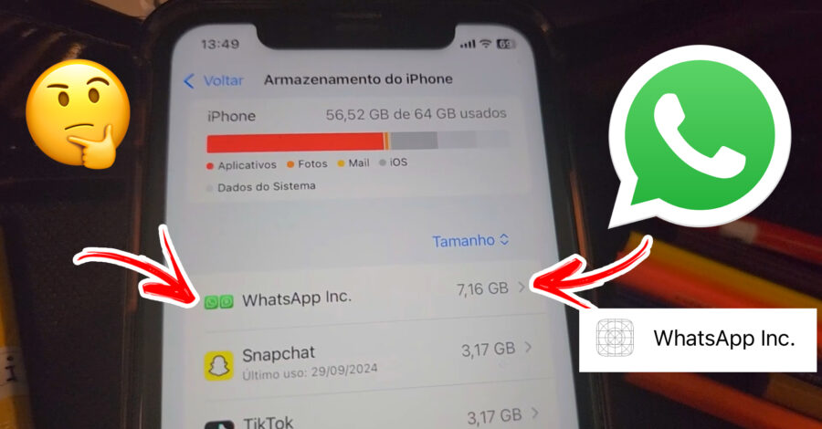 🤔 WhatsApp Inc. O QUE É ISSO OCUPANDO MEMÓRIA NO IPHONE?