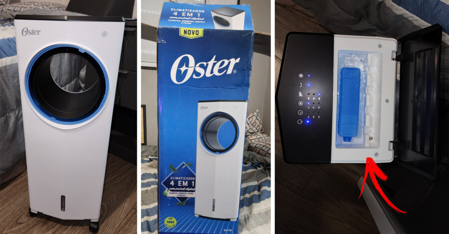 🍃 Climatizador de Ar Oster Portátil 4 em 1 TUDO QUE VEM NA CAIXA! UNBOXING DETALHADO