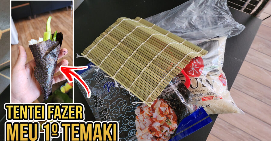 🍣 Deu Certo? Minha Primeira Tentativa de Fazer Temaki em Casa! ( Comida Japonesa )