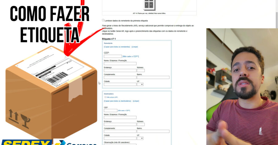 📦 COMO FAZER ETIQUETA DE ENVIO PARA SEDEX OU PAC DE MANEIRA FÁCIL – ENDEREÇADOR DOS CORREIOS