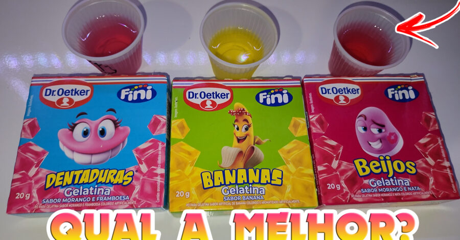 😍 FIZ E PROVEI AS 3 GELATINAS FINI – QUAL É A MELHOR? ( sabor: dentadura, beijo e banana ) ?