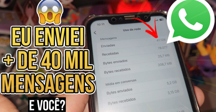 😲 COMO SABER QUANTAS MENSAGENS ENVIEI OU RECEBI NO WHATSAPP E MAIS.