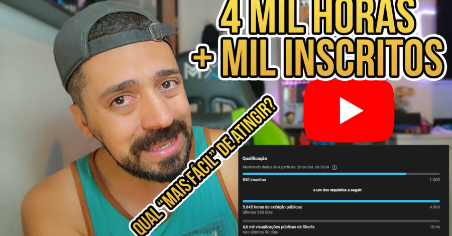 🤔 É MAIS DIFÍCIL ATINGIR 4 MIL HORAS OU 1 MIL INSCRITOS NO YOUTUBE PARA MONETIZAR?